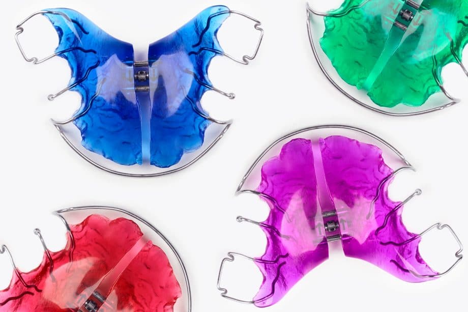 multi-colored dental retainers